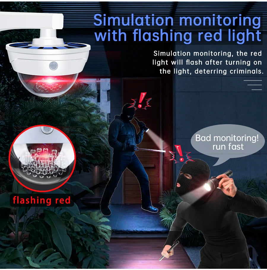 Solar Lights Outdoor Camera Lamp Anti-thief Home Courtyard PIR Motion Sensor Human Induction Outdoor Lighting