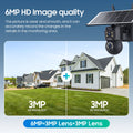 6MP Ubox APP Solar Power Dual Lens WIFI IP Camera Full Color AI Humanoid Detection Home Security CCTV Monitor