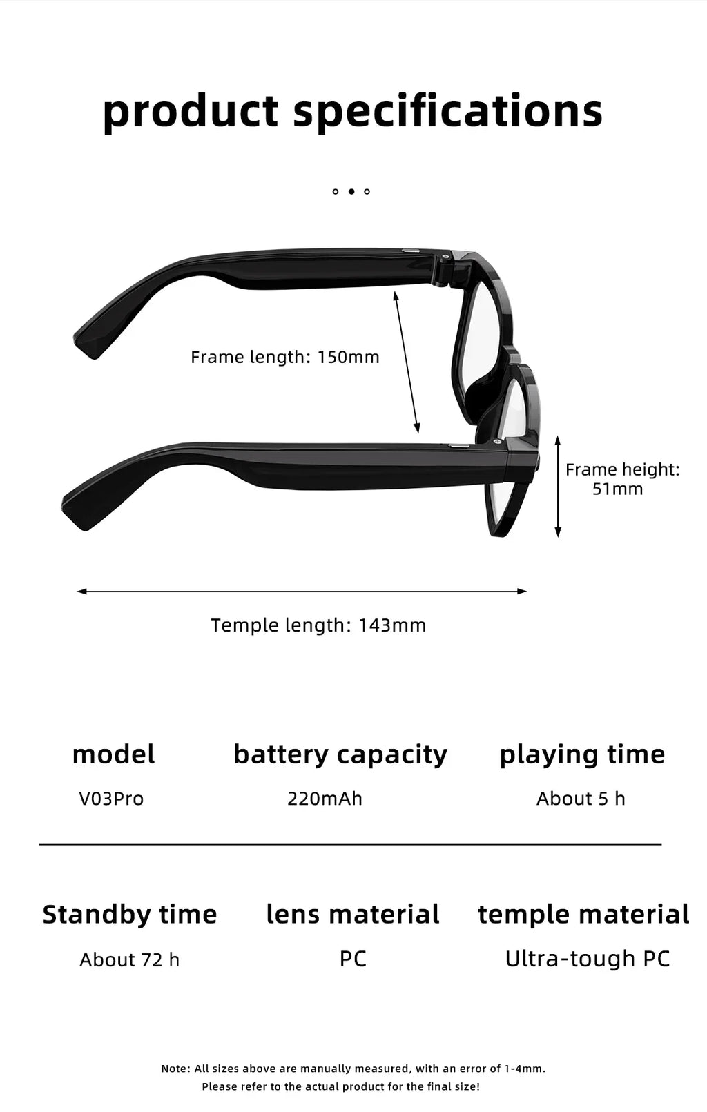 2026 AI Smart Camera Glasses 8MP 1200P Video Record Real-Time Translation Object Recognition AI Q&A Color Changing Smart Glasses