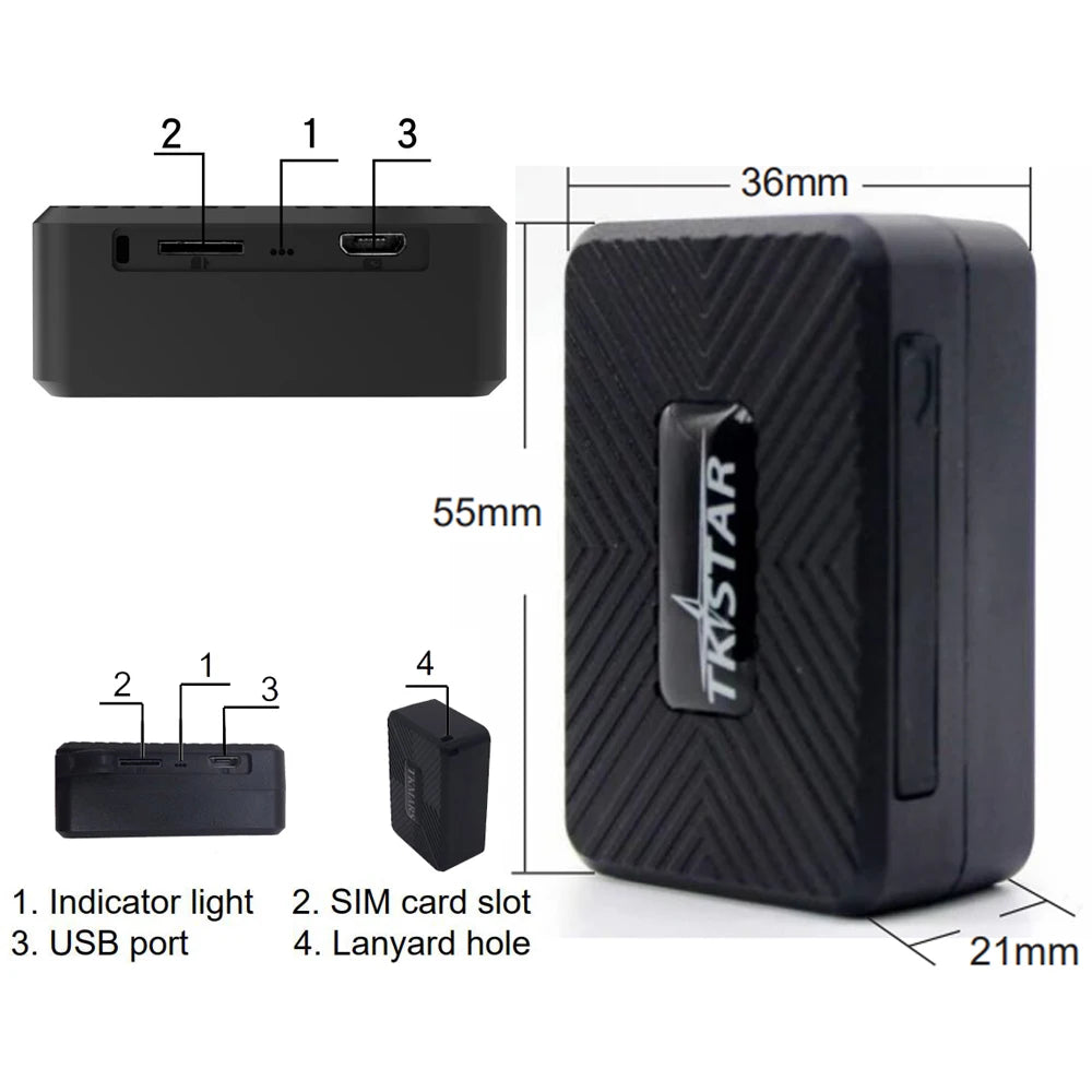 Car Tracker Mini GPS Locator Finder 2G Magnet TKSTAR TK913 Vehicle Tracker Anti Theft SOS Real Time Long Standby Free Web APP