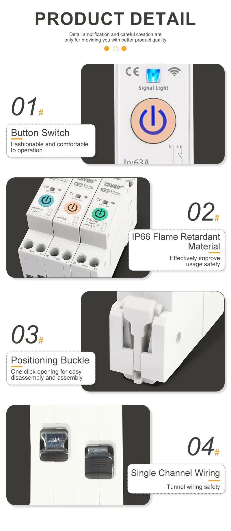 TUYA smartlife 1- 63A DIY GO 1P+N WIFI Smart Switch Energy Meter Kwh Metering Monitoring Circuit Breaker Timer Relay MCB
