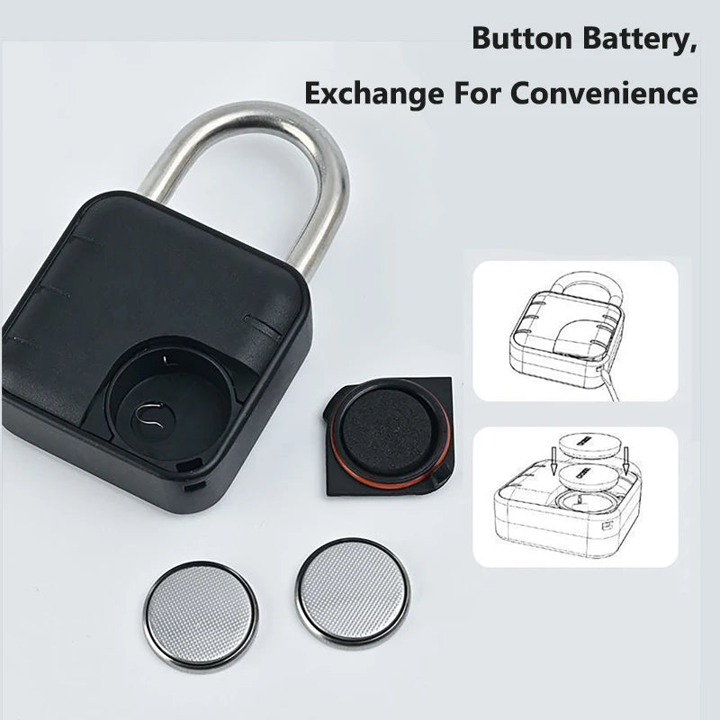 Tuya Smart Bluetooth Password Fingerprint Padlock Waterproof Keyless Security Electronic Luggage Bag Case Anti-theft Lock
