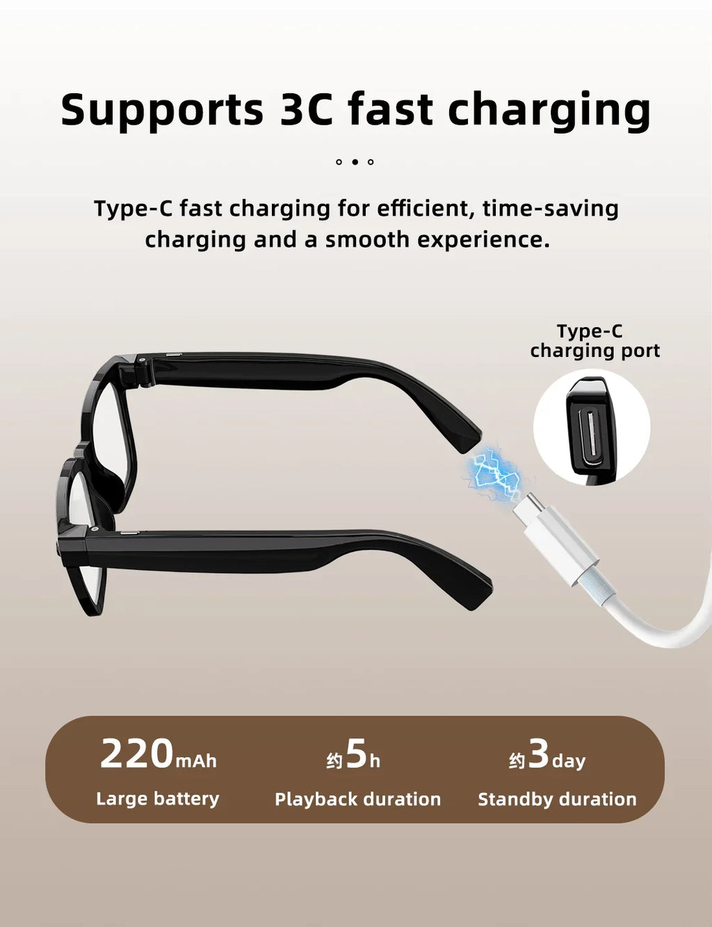 2026 AI Smart Camera Glasses 8MP 1200P Video Record Real-Time Translation Object Recognition AI Q&A Color Changing Smart Glasses