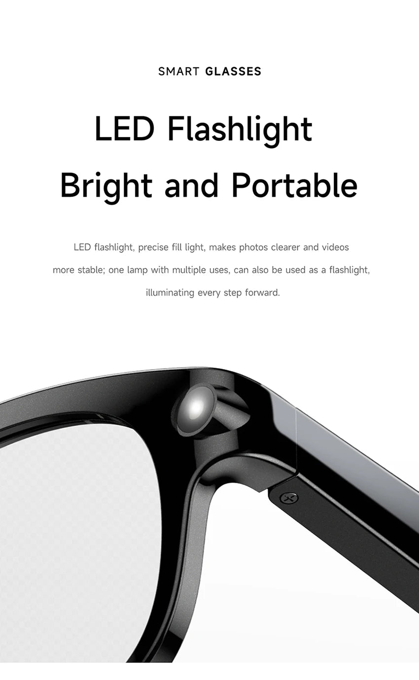 800W Pixel Camera Smart Glasses Video Recording AI Photo Recognition Bluetooth Call Voice Translation Sunglasses For Men Women