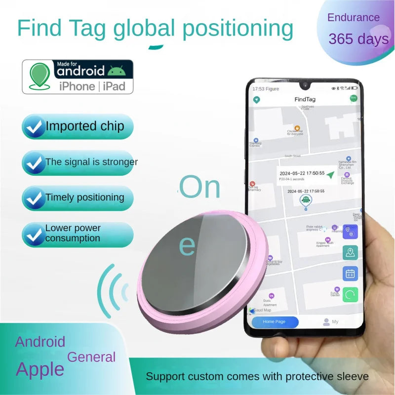 Global Smart tracker for Android and IOS airtag Replacement 3-day historical trajectory Locator  for car bag Kids Elderly