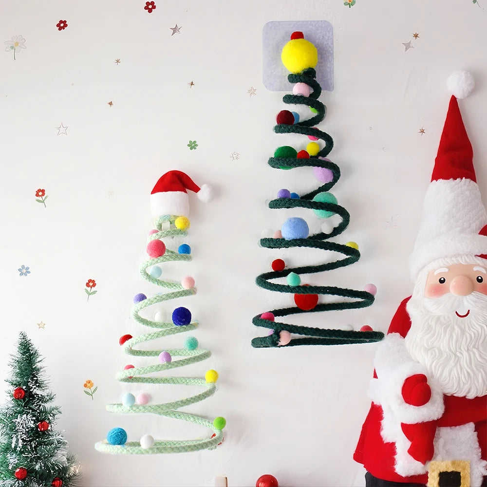 DIY Christmas Tree Making Kit with Weaving Tutorial Included Christmas Decoration Hanging Ornament Handcraft Material Pack