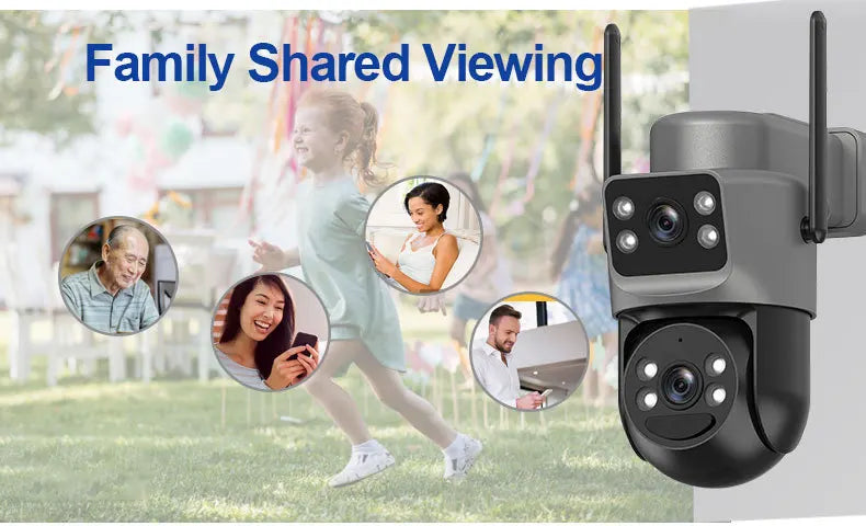 2.8'' 8MP Solar Camera Outdoor Dual Lens Wireless WIFI Surveillance IP Camera PIR Human Detection Solar Security CCTV Cam