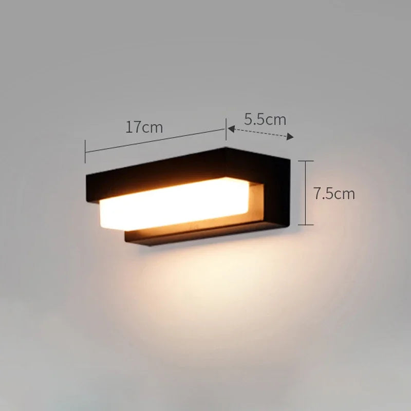 Solar LED Outdoor Lights Garden Balcony Waterproof Decor Solar Powered Lamp Porch Stairs Energy-saving Three-color Wall Light