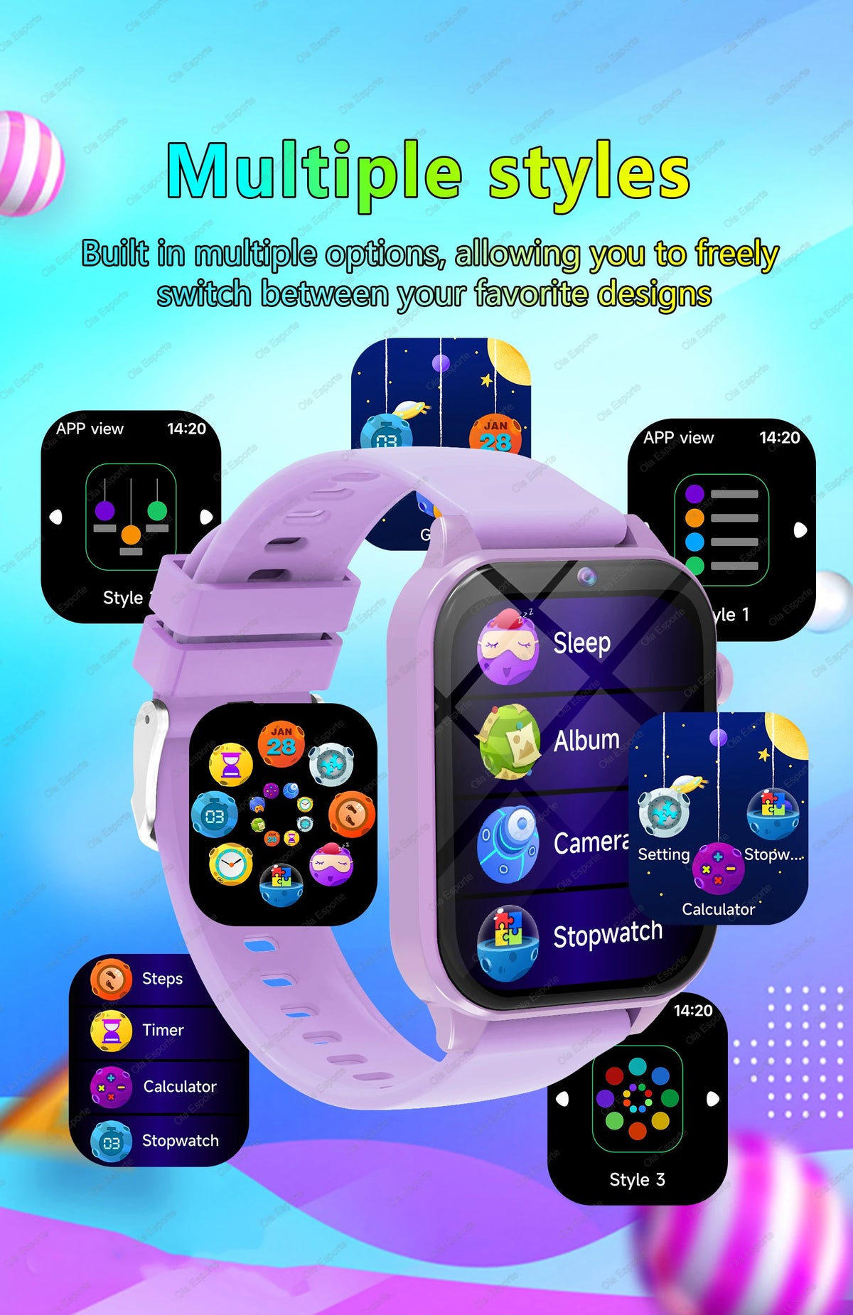2026 New Smart Watch Kids 1.83 Inch Display 18 Games Sleep Monitor Camera Alarm Clock Children Kids Smartwatch Boys Girls Gifts