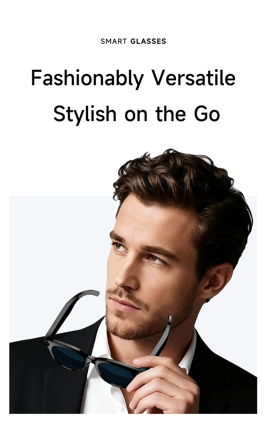 800W Pixel Camera Smart Glasses Video Recording AI Photo Recognition Bluetooth Call Voice Translation Sunglasses For Men Women