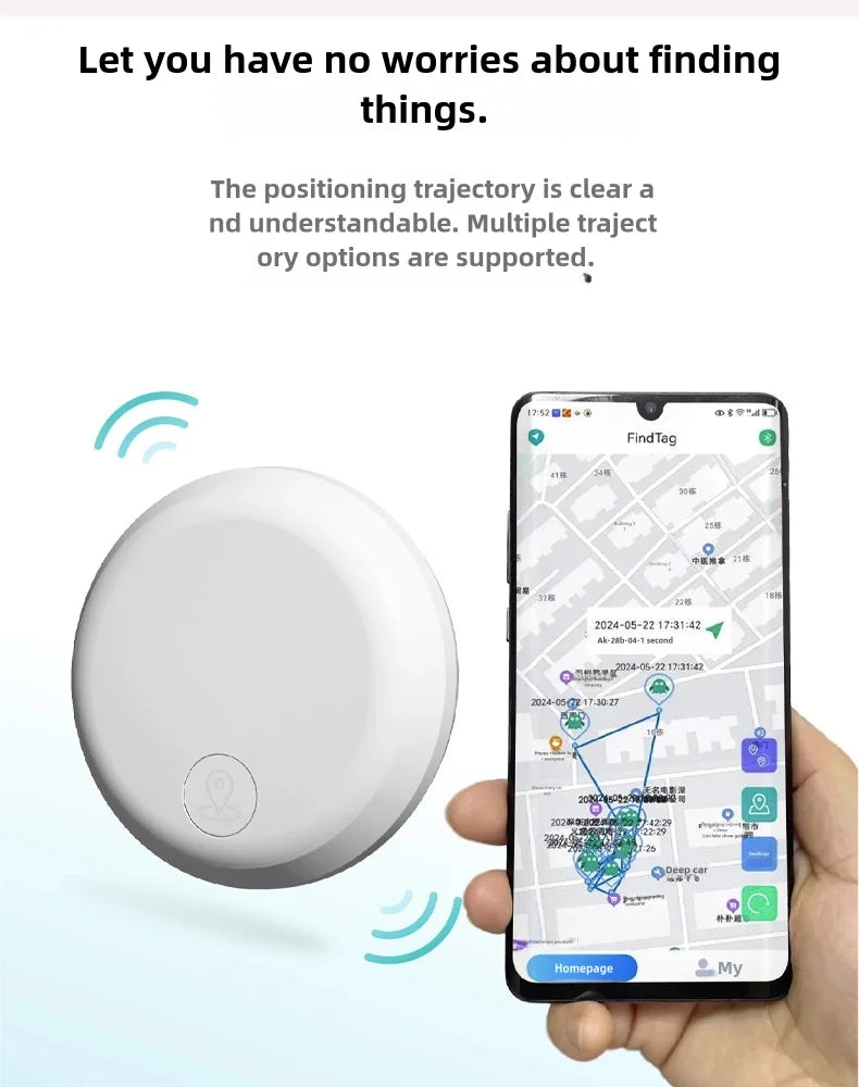 The New Smart Bluetooth Airtag GPS Tracker Is Suitable for Android and IOS Air Tag Tracker Mini Pet Locator Key Searcher.
