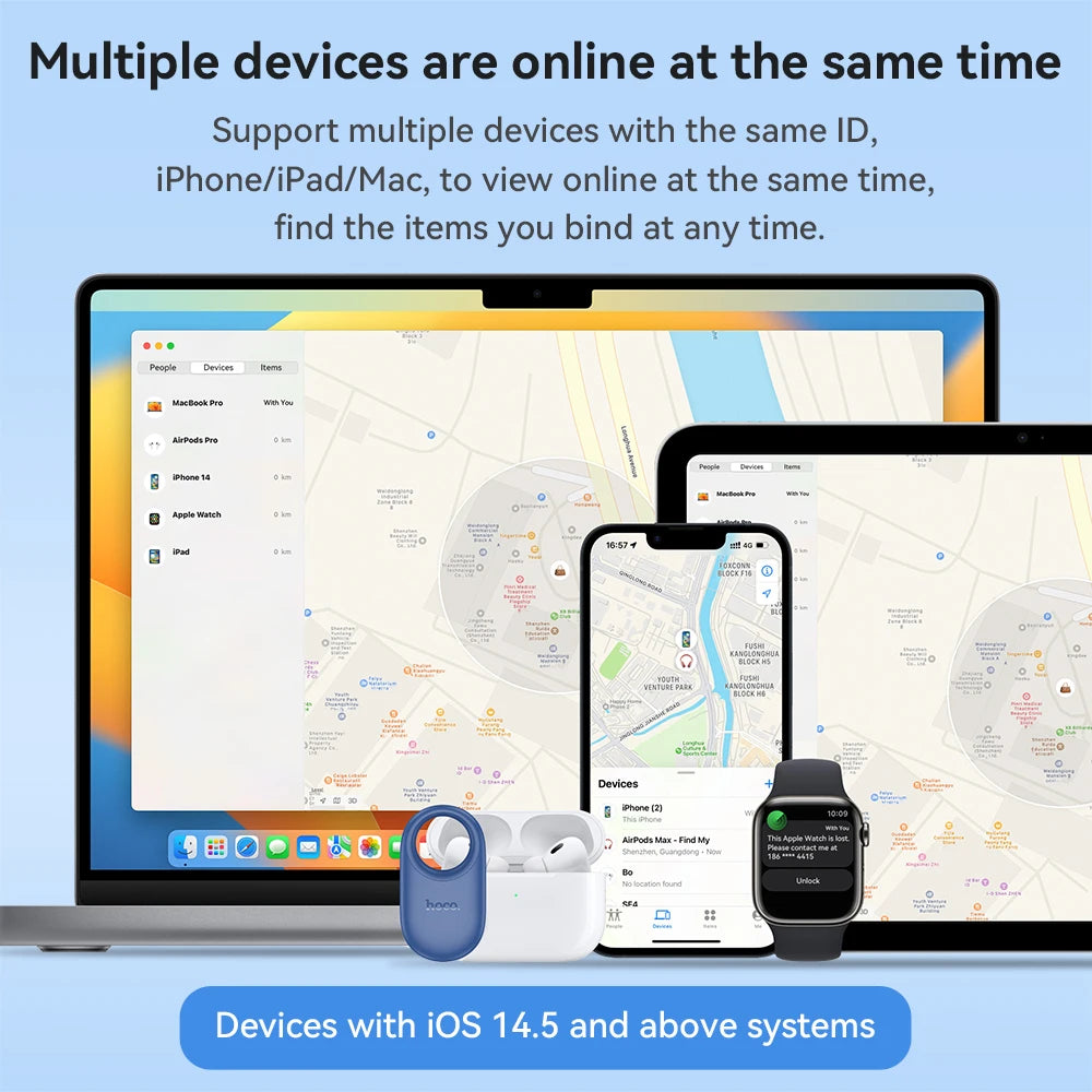 E94 Airtag GPS Intelligent Positioning Pet Key Tracker Smart Anti-lost Device with Case Tracking Find My Elderly Kids For iPhone