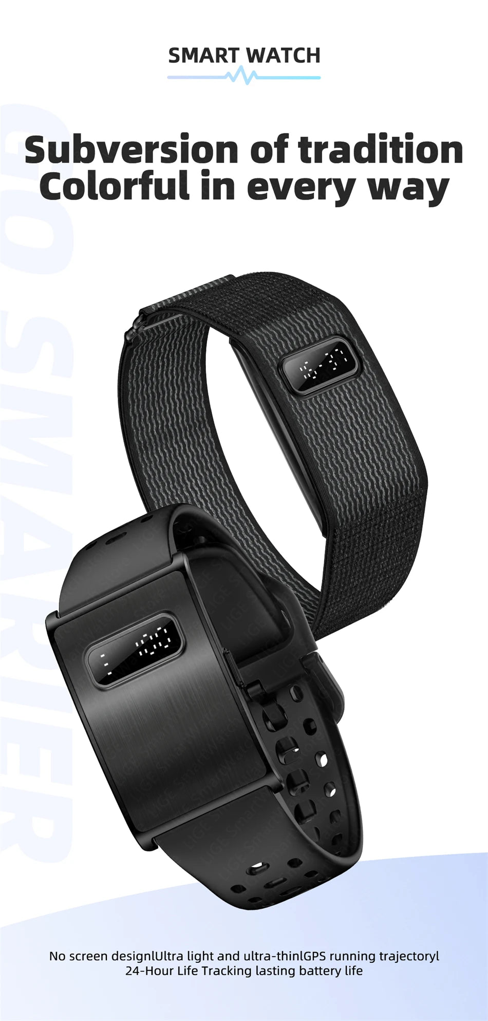 2026 No Screen Smart Watch for Men Women Waterproof Sport Electronic Bracelet Fitness Tracker Heart Rate Sleep Monitor Pedometer