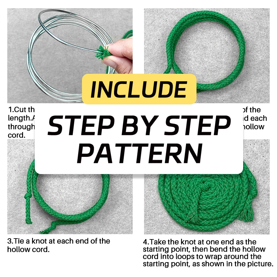 DIY Christmas Tree Making Kit with Weaving Tutorial Included Christmas Decoration Hanging Ornament Handcraft Material Pack