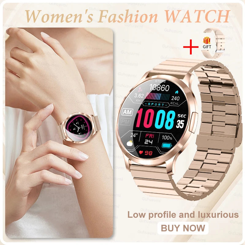 2026 New Smart Watch For Women 1.32" AMOLED Display Answer Make Call Message Health Sport Watch Ladies' Gift Music Digital Clock