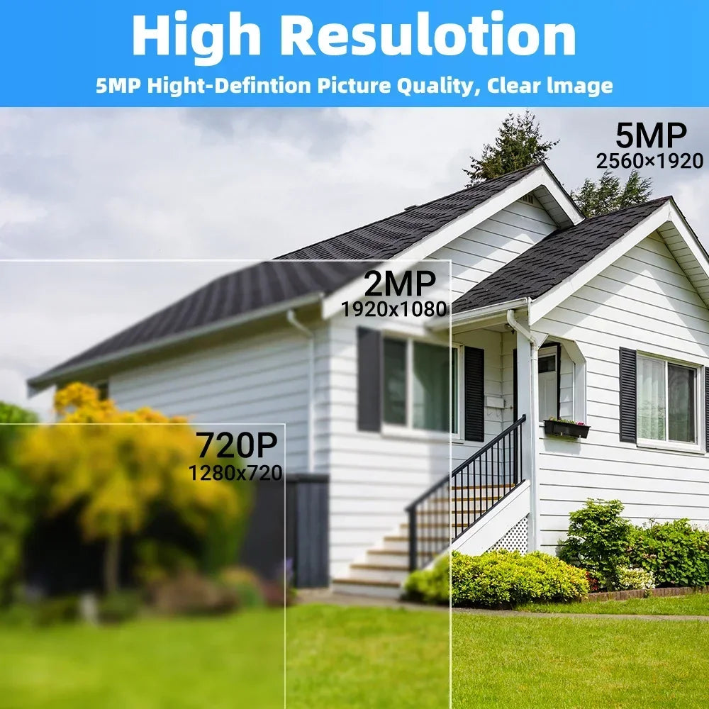 5MP 4G Solar Camera WiFi Wireless IP Security Camera Outdoor Surveillance Night Vision Battery Waterproof Two-Way Audio Tracking