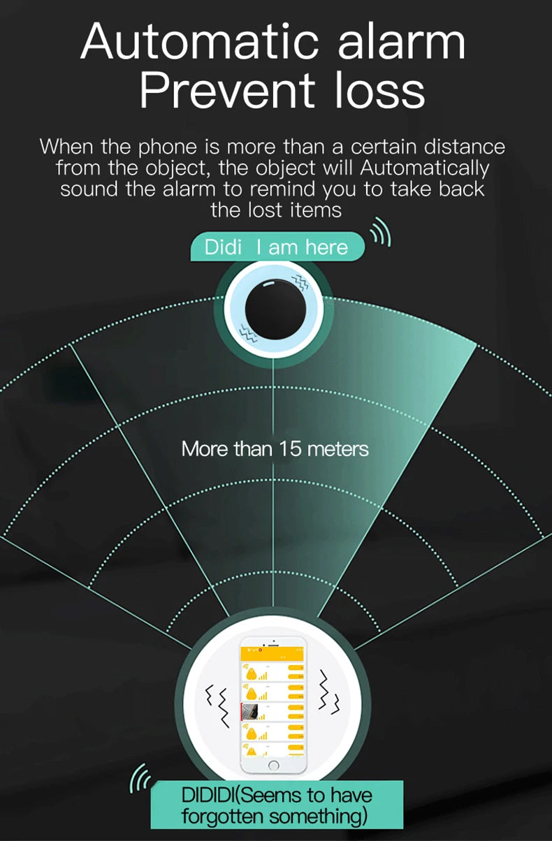 Smart Tag Mini GPS Bluetooth 5.0 Tracker Anti-Lost Device For Pets Cat Dog Kids Key Bag Wallet Universal Tracking Finder Locator