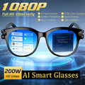 M89-S AI Smart Glasses Equipped with High-Definition 1080P Camera Translation AI Voice Assistant Music Playback and LED Lighting
