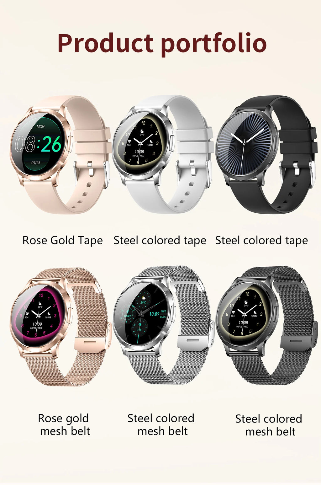 2026 New Smart Watch For Women 1.32" AMOLED Display Answer Make Call Message Health Sport Watch Ladies' Gift Music Digital Clock