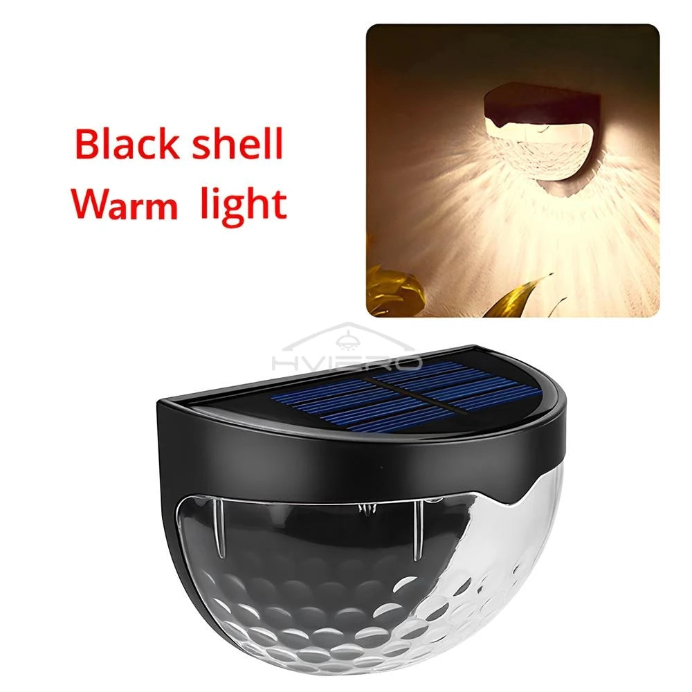 Solar Lights Outdoor 6LED Semi-circular Wall Step Garden Layout Terrace Ambiance Decorated IP65 Waterproof Family Courtyard Lamp