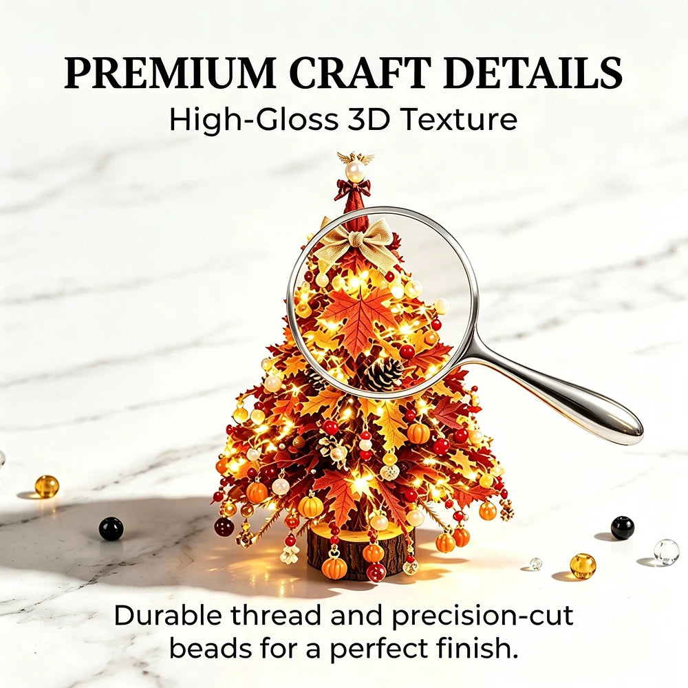 Handmade Bead Weaving Christmas Tree DIY Kit, Desktop Holiday Decoration, Beaded Xmas Ornament, Festive Craft Present