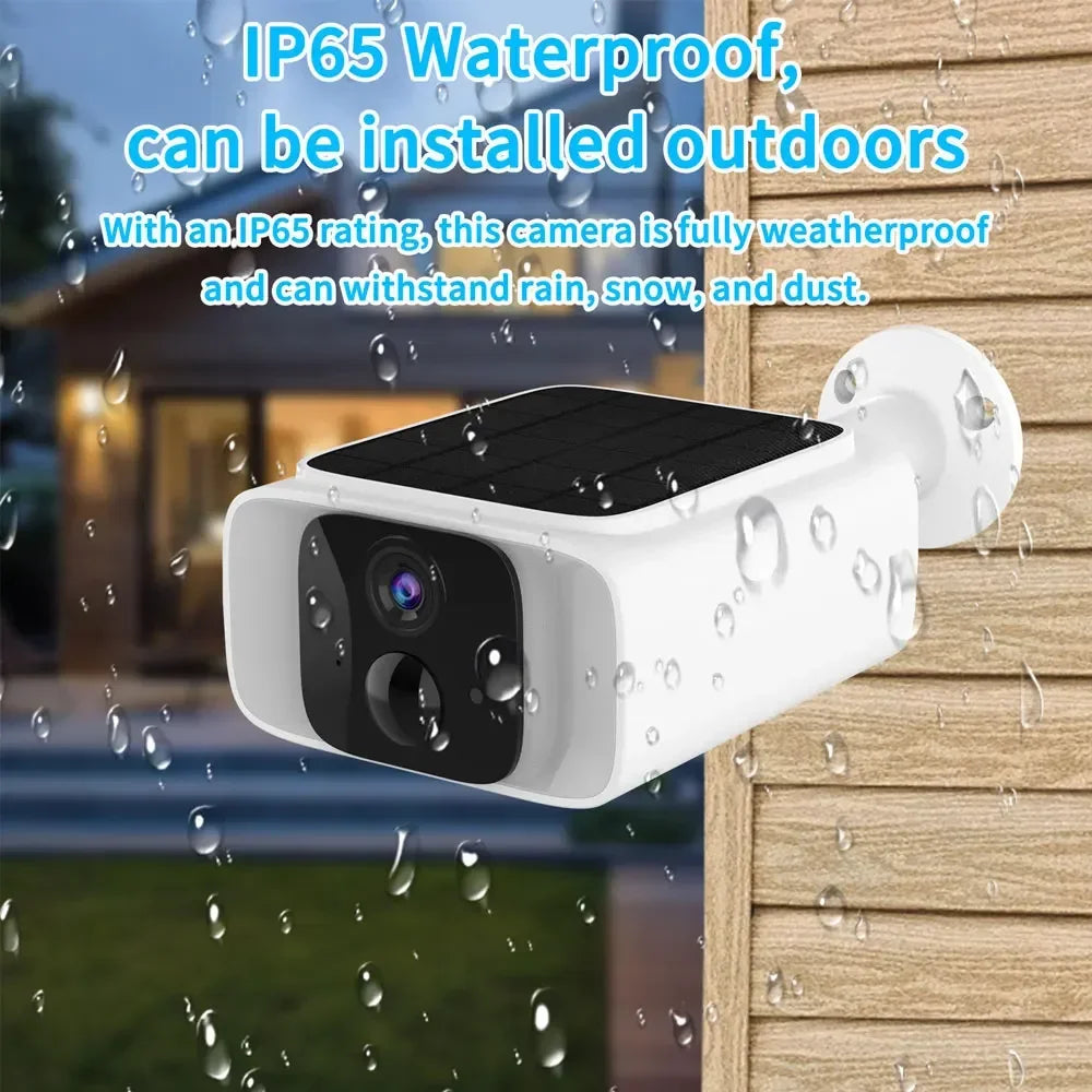 2K Solar Security Camera Wireless Outdoor 2.4/5G WiFi Cameras for Home with Fix Solar Panel Two-Way Talk Waterproof Surveillance