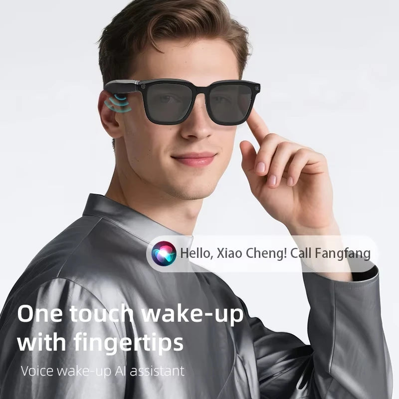 2026 New AI Smart Glasses AI Translation 8MP HD Camera 4K Shooting Image Conversation Recording Listening To Music Smart Glasses