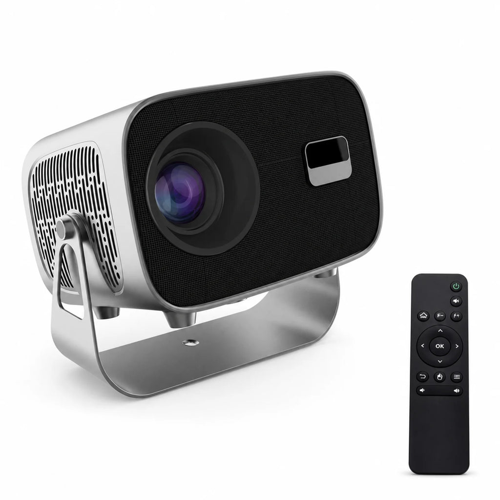 FUSHCAI Outdoor Projector A10 Portable Mini Projector with 360° Rotation 900 ANSI Native 1080P 4K Compatible Auto Focus BT 5.4