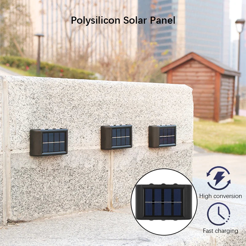 Solar LED Light, Outdoor Waterproof Wall Lamp, Dusk to Dawn Fence Lighting for Summer Garden Yard Porch Walkway Camping Home Dec