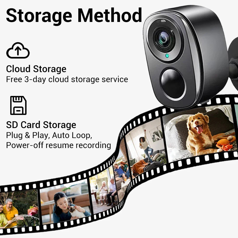 5MP 4G Solar Camera WiFi Wireless IP Security Camera Outdoor Surveillance Night Vision Battery Waterproof Two-Way Audio Tracking