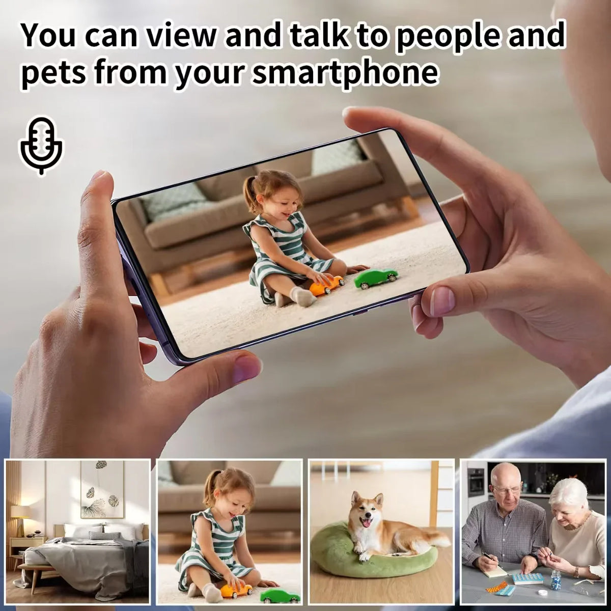 2026New 1080P Conversation Camera Wireless WiFi Mobile Phone Remote  Night Vision Smart Home Security Surveillance Camera Card
