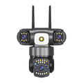 15MP 8K Wifi IP Camera Solar Outdoor Waterproof Three Lenses Camera HD Low Power Battery PIR Night Vision CCTV Security Cam