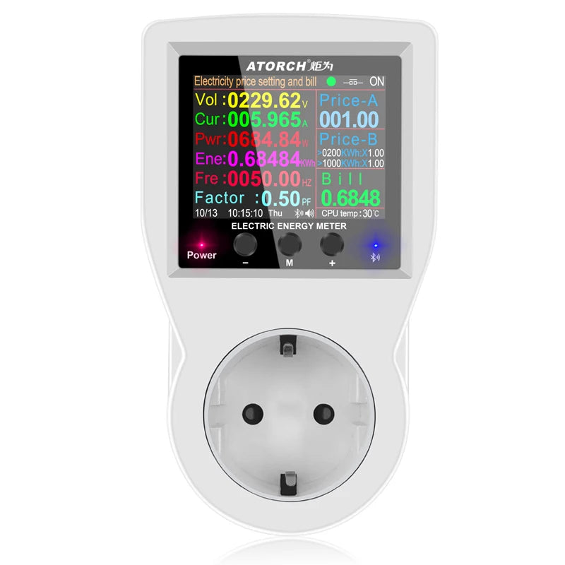 AC85-265V 16A Tuya WIFI Smart Socket Digital Wattmeter Electricity Consumption Power Kwh With Switch Power Energy Meter