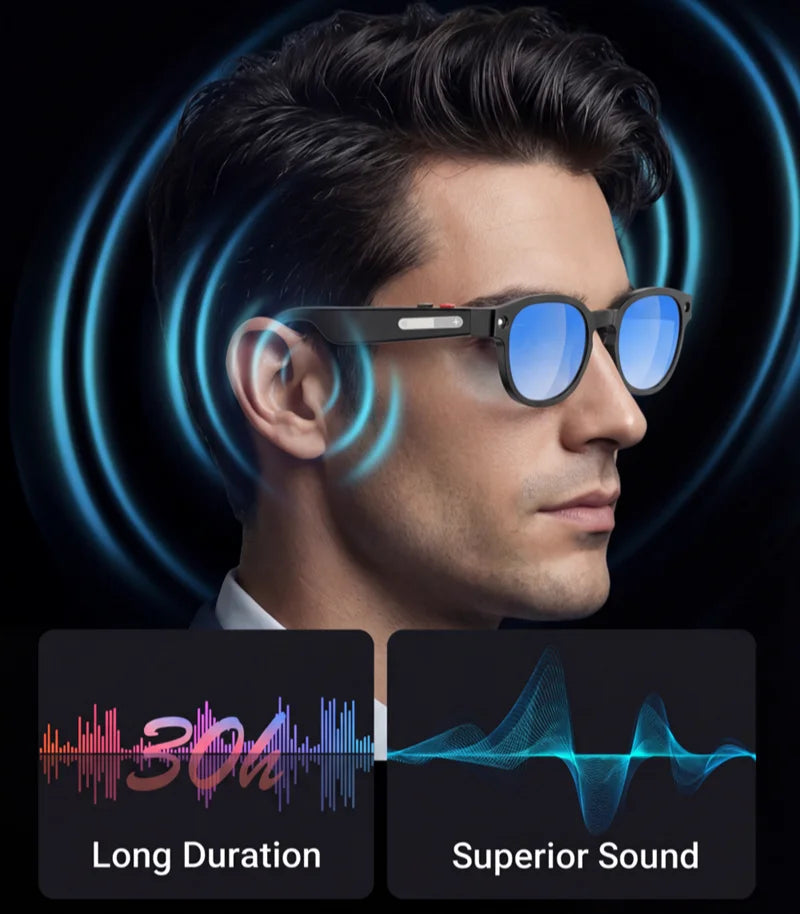AI Smart Glasses AI Translation 8MP HD Camera 4K Shooting Image Conversation Recording Listening To Music Smart Glasses 2026 New