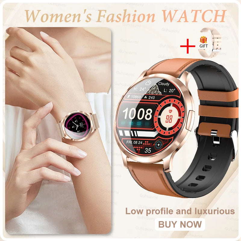 2026 New Smart Watch For Women 1.32" AMOLED Display Answer Make Call Message Health Sport Watch Ladies' Gift Music Digital Clock