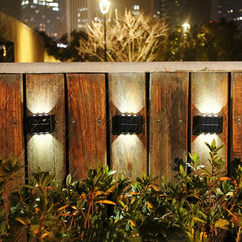 Solar LED Outdoor Light Solar Lighting Sensor Lamp Streetlights Exterior Garden Decoration Garland Waterproof Solar Wall Light