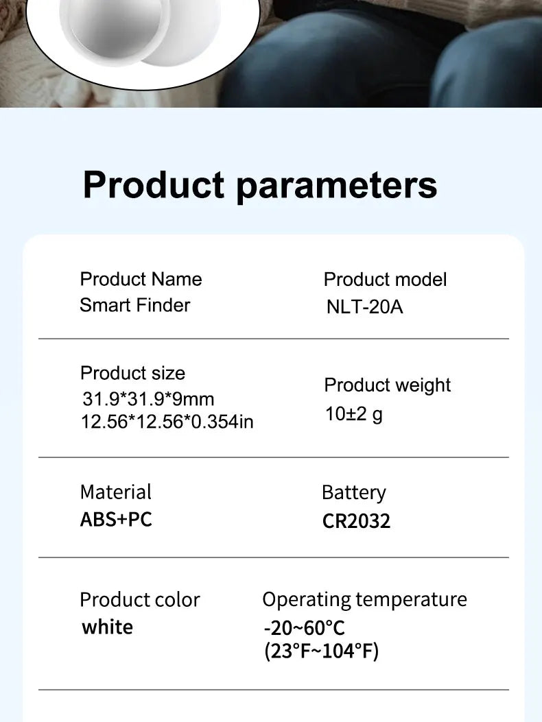 Smart Tracking Tag, Compact & Portable, Global Precision Positioning Device for Gifts