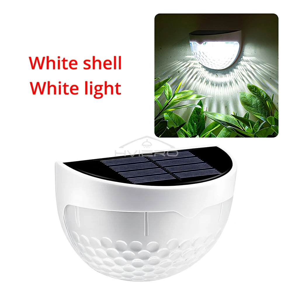 Solar Lights Outdoor 6LED Semi-circular Wall Step Garden Layout Terrace Ambiance Decorated IP65 Waterproof Family Courtyard Lamp