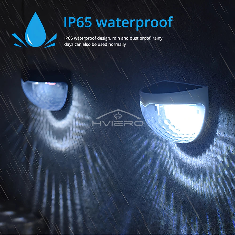 Solar Lights Outdoor 6LED Semi-circular Wall Step Garden Layout Terrace Ambiance Decorated IP65 Waterproof Family Courtyard Lamp