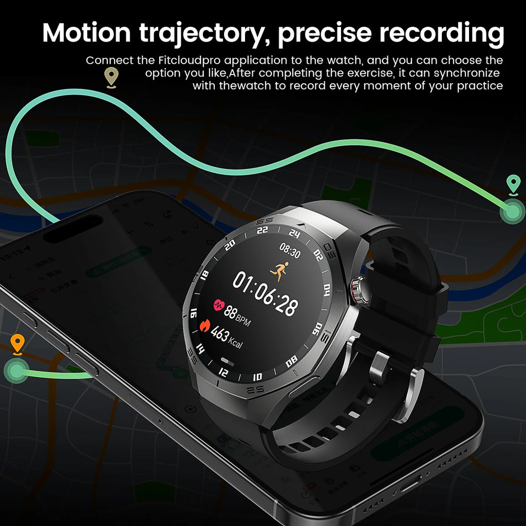 2026 New Sports Watch 5 Pro GPS Track Smart Watches Men 1.53"AMOLED Full Touch Screen Waterproof Bluetooth Talk Smart Bracelet