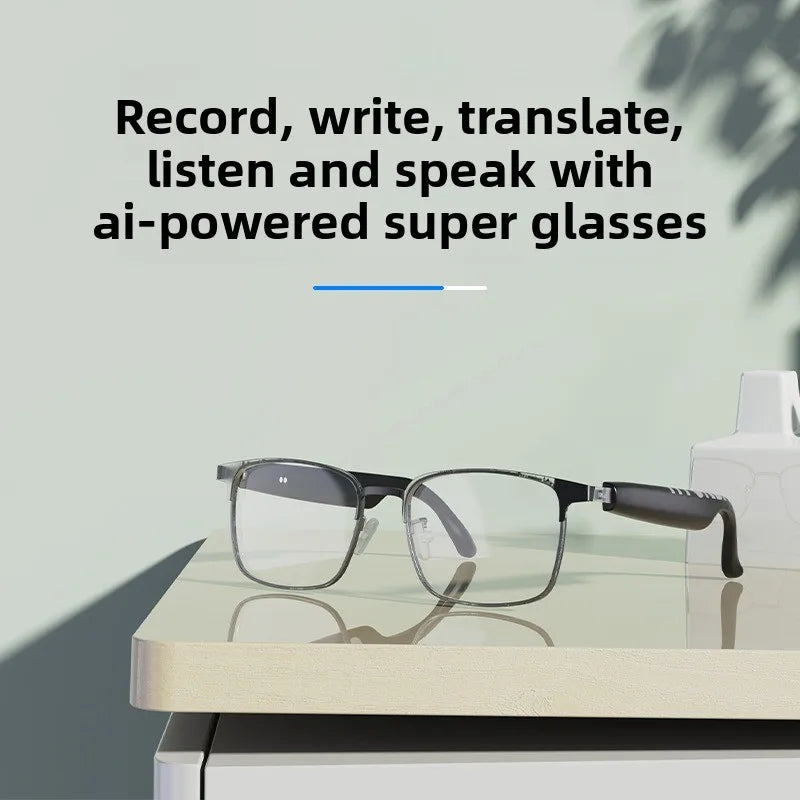 Bluetooth smart AI glasses simultaneous interpretation of 144 languages real-time wireless translation of headset calls
