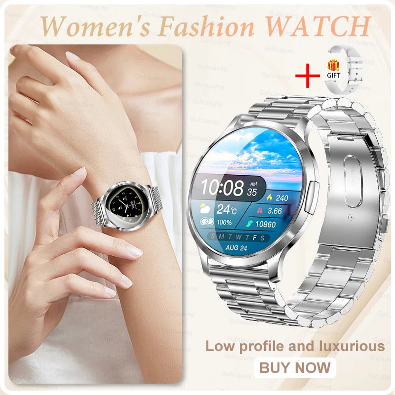 2026 New Smart Watch For Women 1.32" AMOLED Display Answer Make Call Message Health Sport Watch Ladies' Gift Music Digital Clock