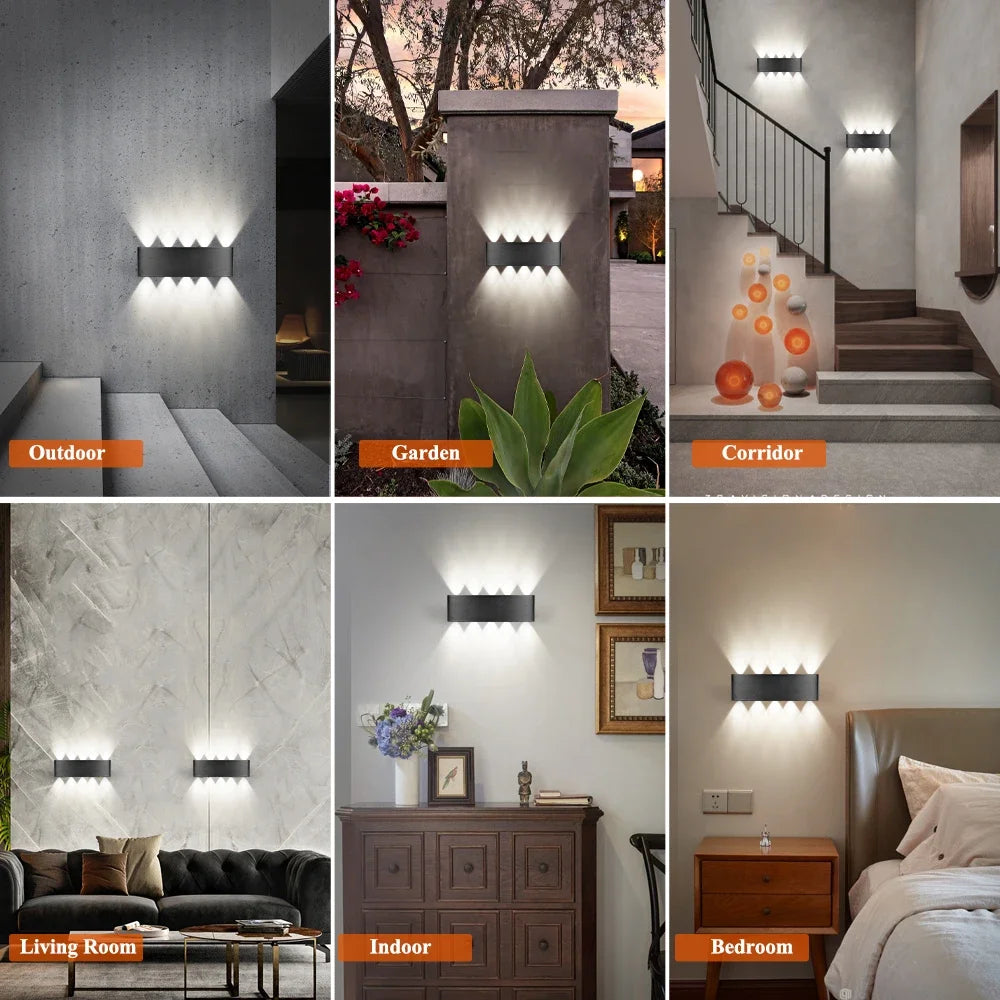 Solar LED Light, Outdoor Waterproof Wall Lamp, Dusk to Dawn Fence Up And Down Luminous Lighting  for Summer Garden Yard Porch
