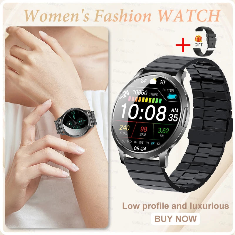 2026 New Smart Watch For Women 1.32" AMOLED Display Answer Make Call Message Health Sport Watch Ladies' Gift Music Digital Clock