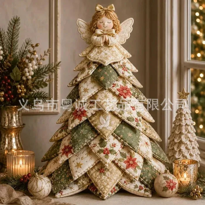 DIY Quilted Christmas Tree Kit, 3D Fabric Patchwork Craft Set, DIY Christmas Tree Kit, 3D Fabric Patchwork,Christmas Gift