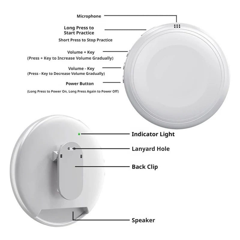 Smart Wearable Translator Ai Translators Language Translator Device  Spanish & English Practice Real Time Language Translators