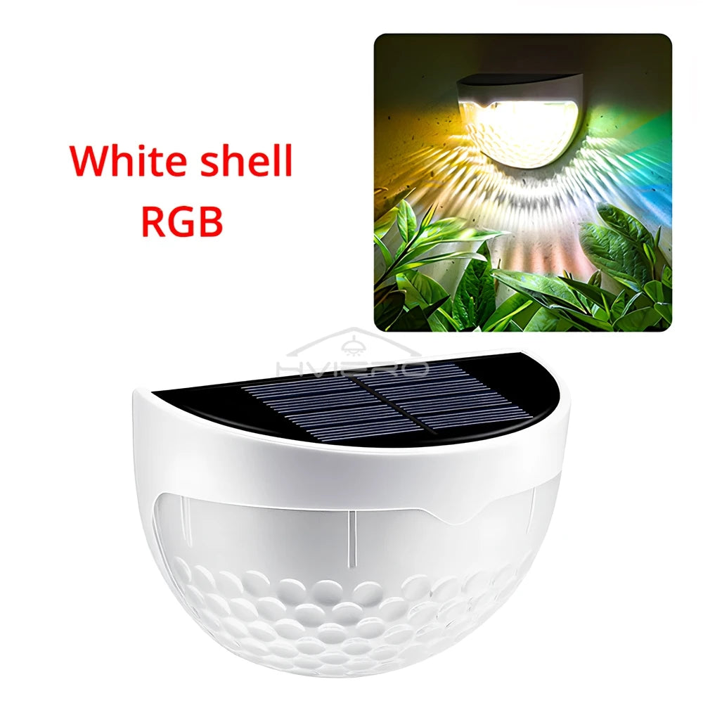 Solar Lights Outdoor 6LED Semi-circular Wall Step Garden Layout Terrace Ambiance Decorated IP65 Waterproof Family Courtyard Lamp
