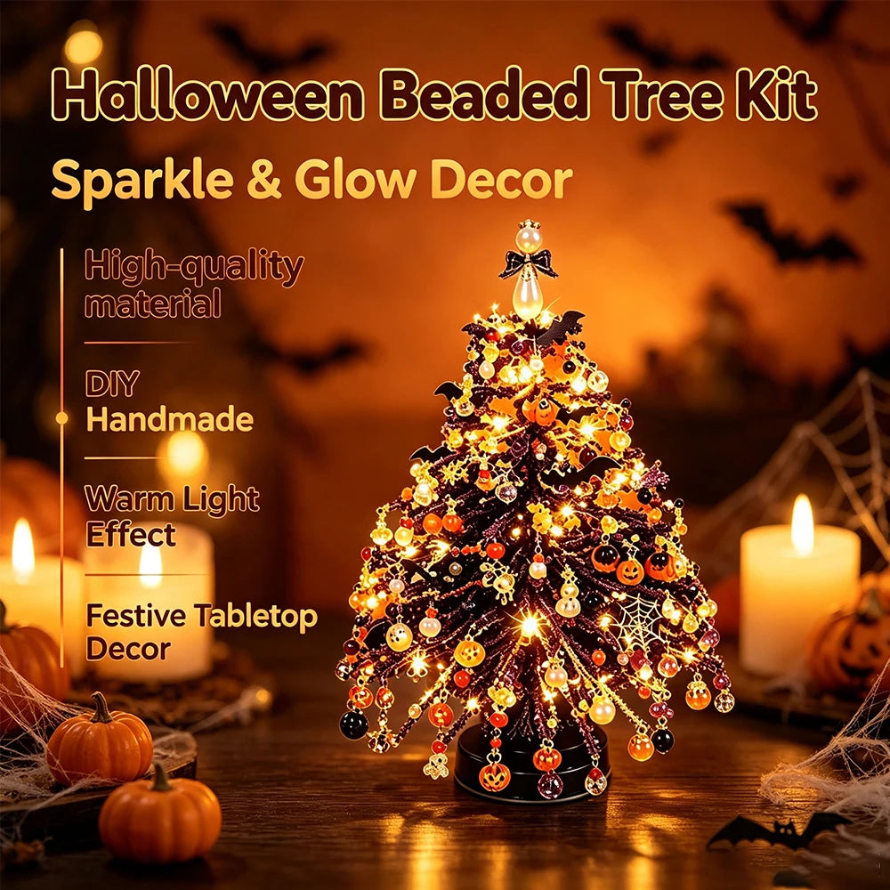 Handmade Bead Weaving Christmas Tree DIY Kit, Desktop Holiday Decoration, Beaded Xmas Ornament, Festive Craft Present