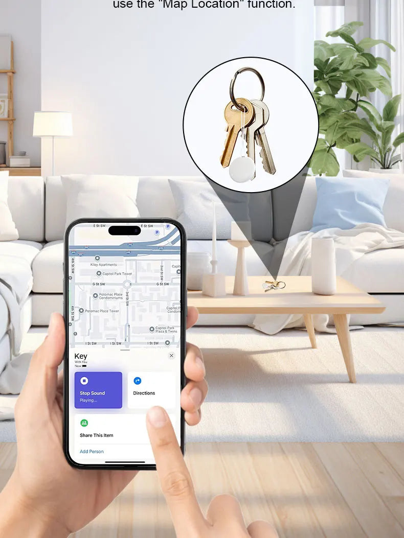 Smart Tracking Tag, Compact & Portable, Global Precision Positioning Device for Gifts