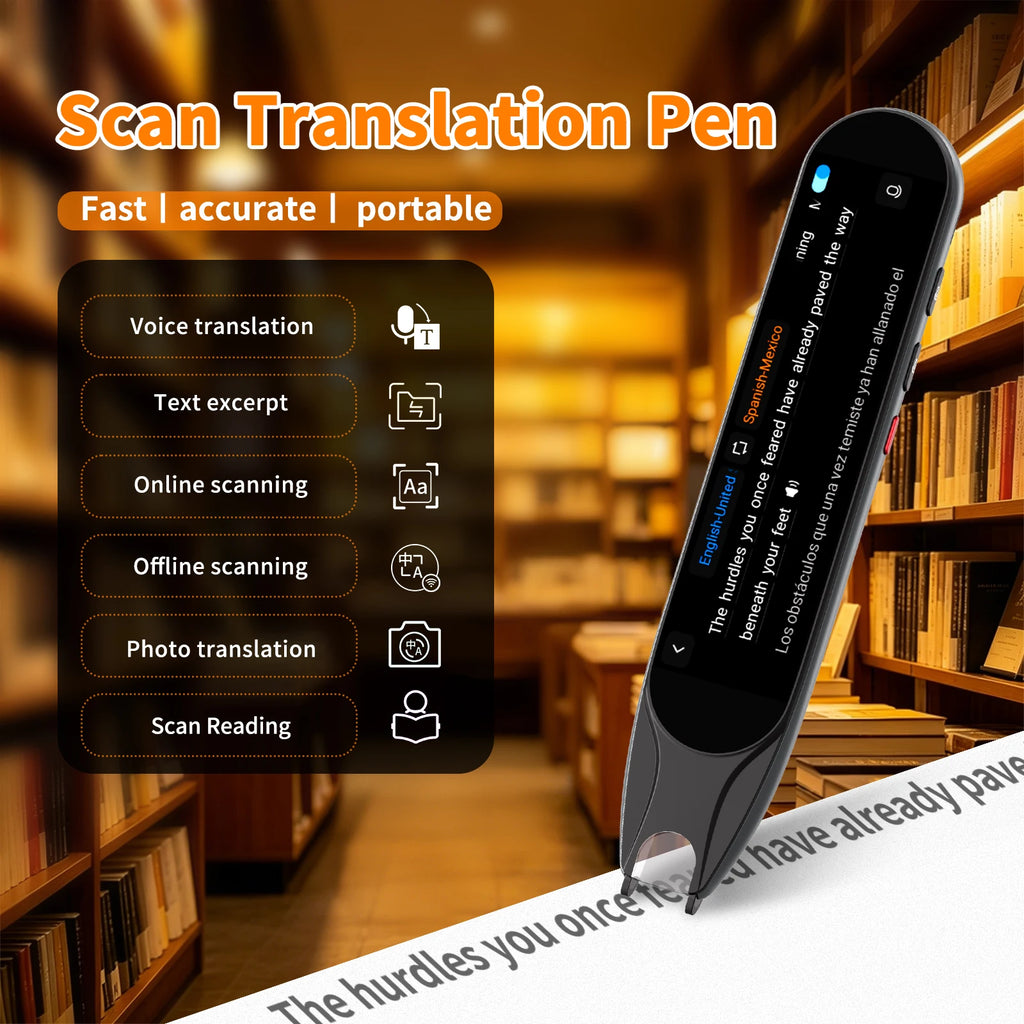 Scan Translation Pen –Dyslexia Tools, Reading Pen, Speech & Scan-to-Text Reading Pen （142 Online/10 Offline Languages）